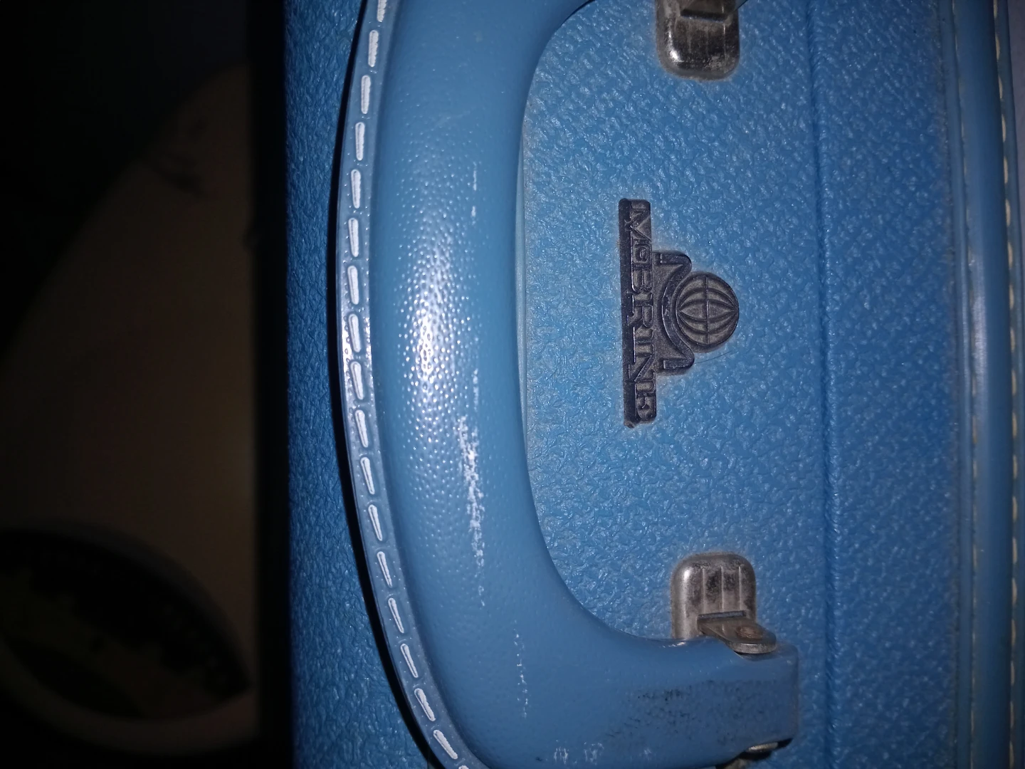 Vintage McBrine Blue Hard-Shell Suitcase - photo 3