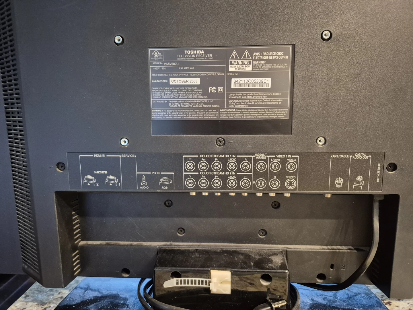 TOSHIBA TV- 26 inch - photo 2