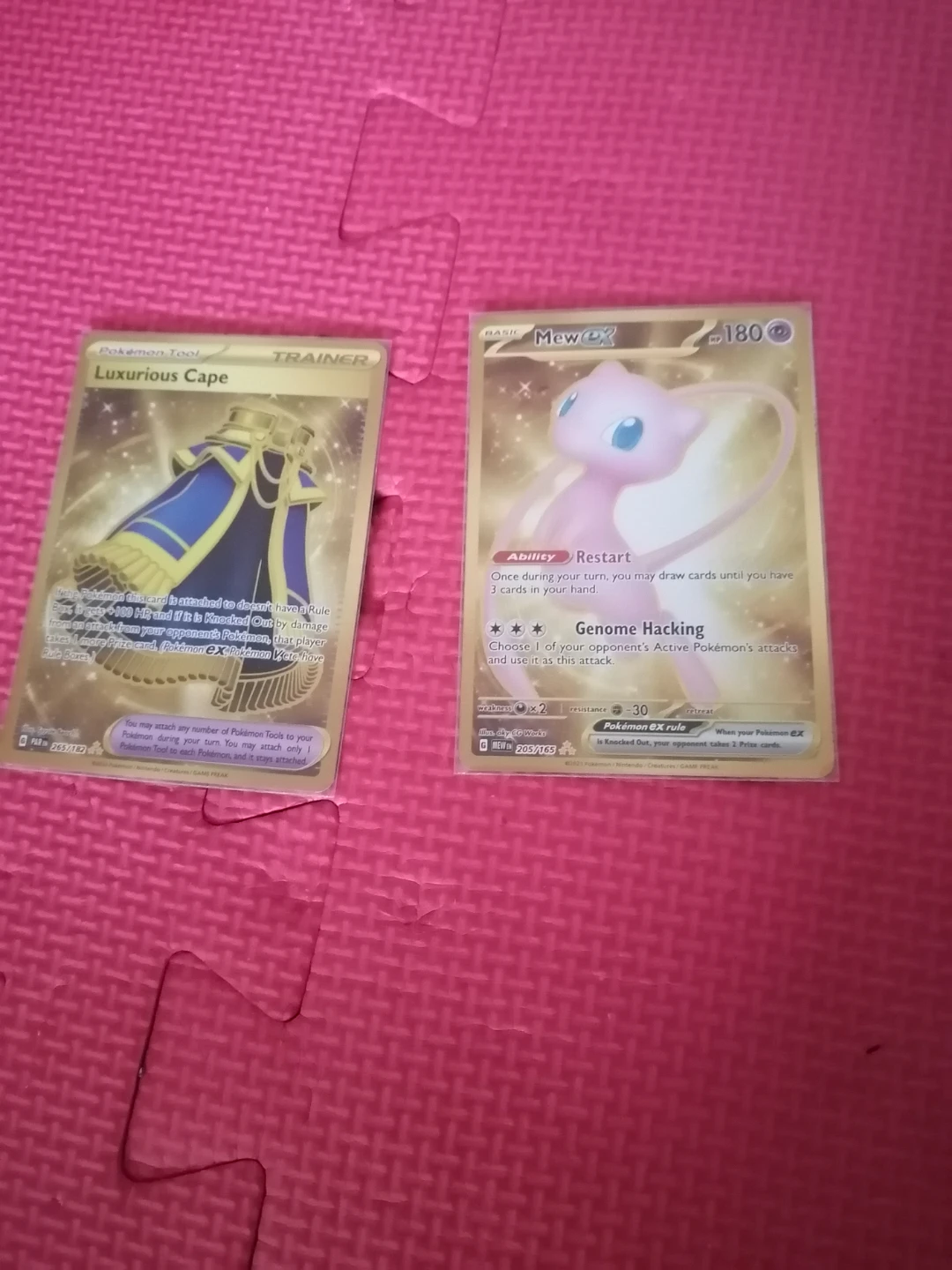 Mew ex & Luxurious Cape golden Pokemon Card