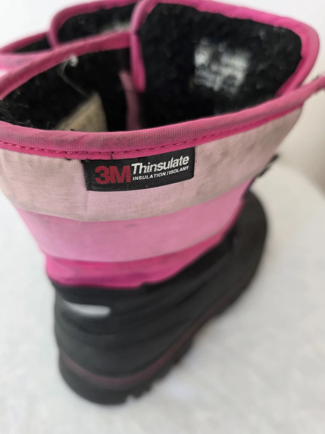 Girls Pink and Black Winter Boots Size10 - photo 3