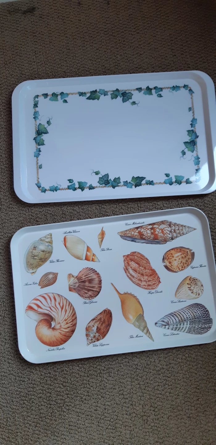 Two Large Serving Trays