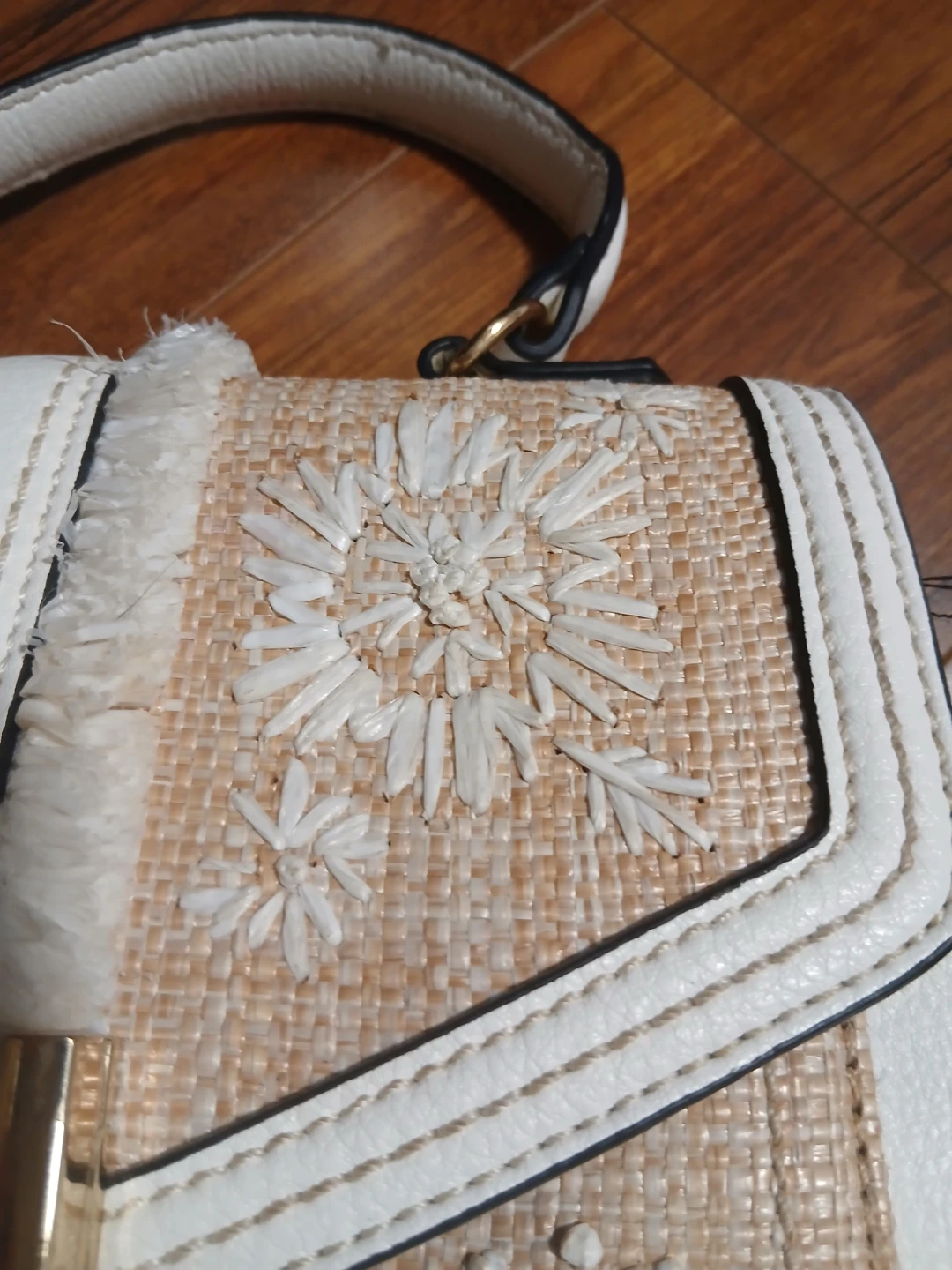 ALDO Embroidered Straw Satchel - photo 3