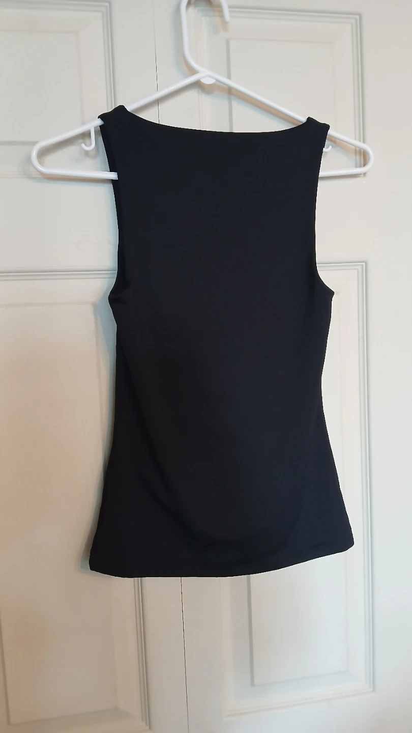 Reitmans square neck black sleeveless top, size XS - photo 5