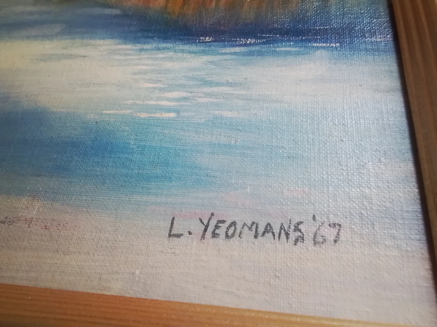 Oil Painting by L. Yeomans – "Liard River Bridge, Alaska Hwy" - photo 5