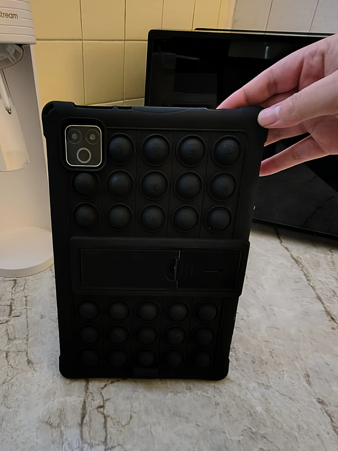 Black Silicone Tablet Case with Kickstand and led - photo 2