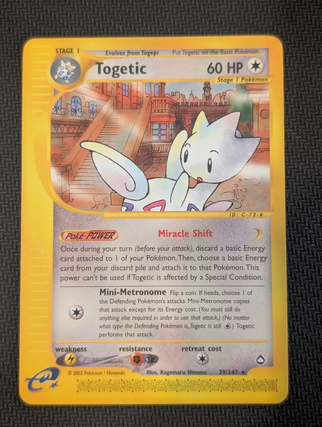 Togetic Aquapolis Rare 39/147 - Pokemon Card