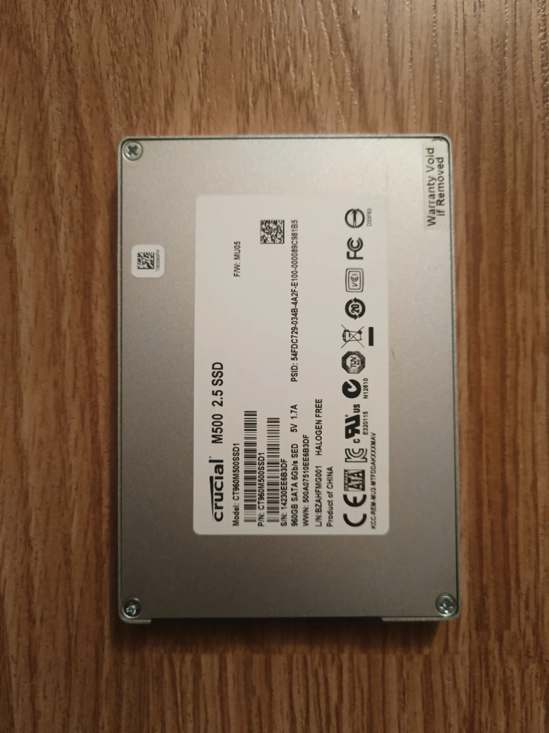 Crucial M500 960GB 2.5 inch SATA SSD