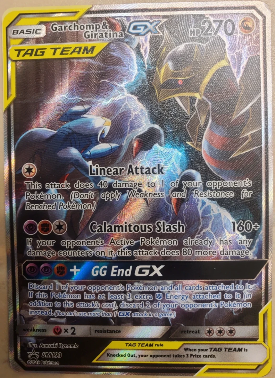 Garchomp & Giratina GX Tag Team Pokemon Card - photo 2