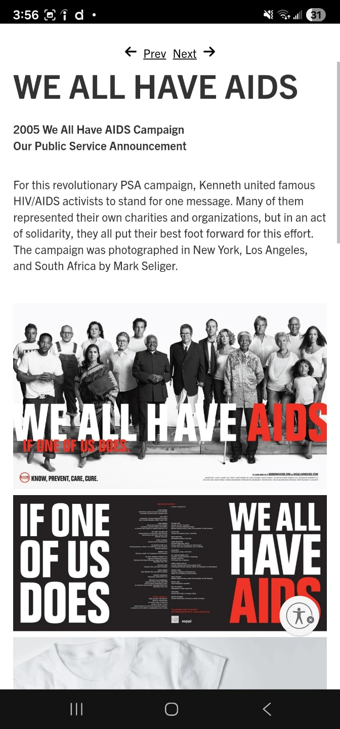 We All Have AIDS 2005 Campaign Poster