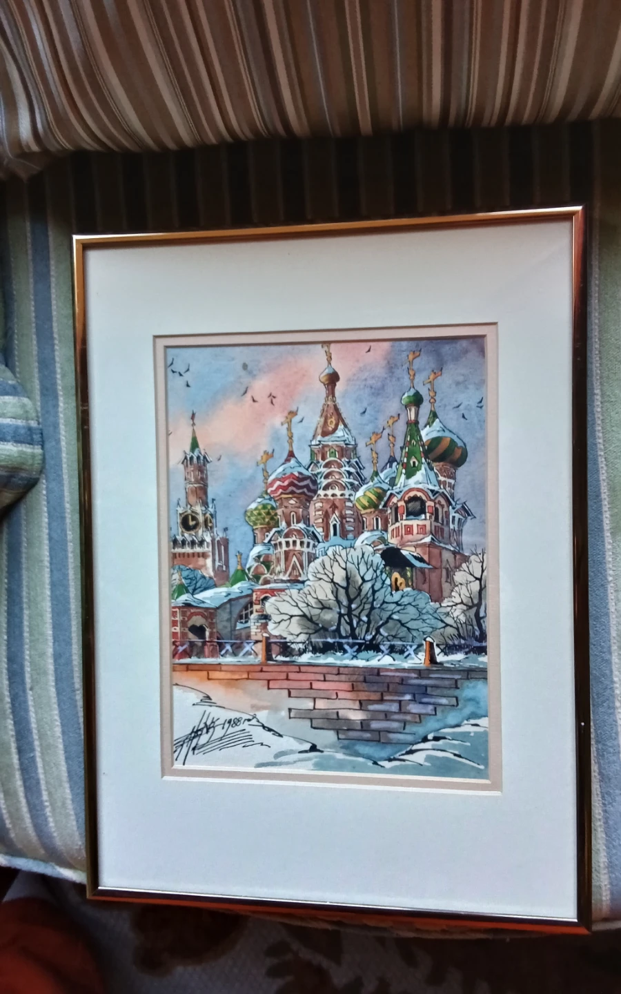 Watercolor: St. Basil's Cathedral, Moscow by Eugene Gromov