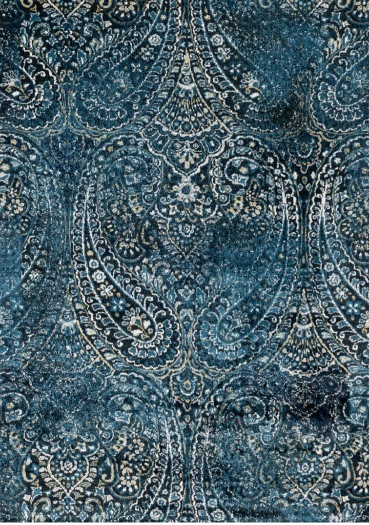 Oversize Blue Paisley Rug 8×11 - photo 3