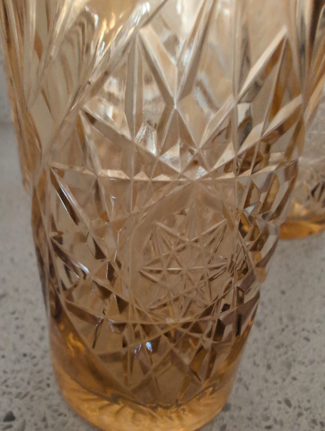 Set of 3 Amber Glass Tumblers - photo 3