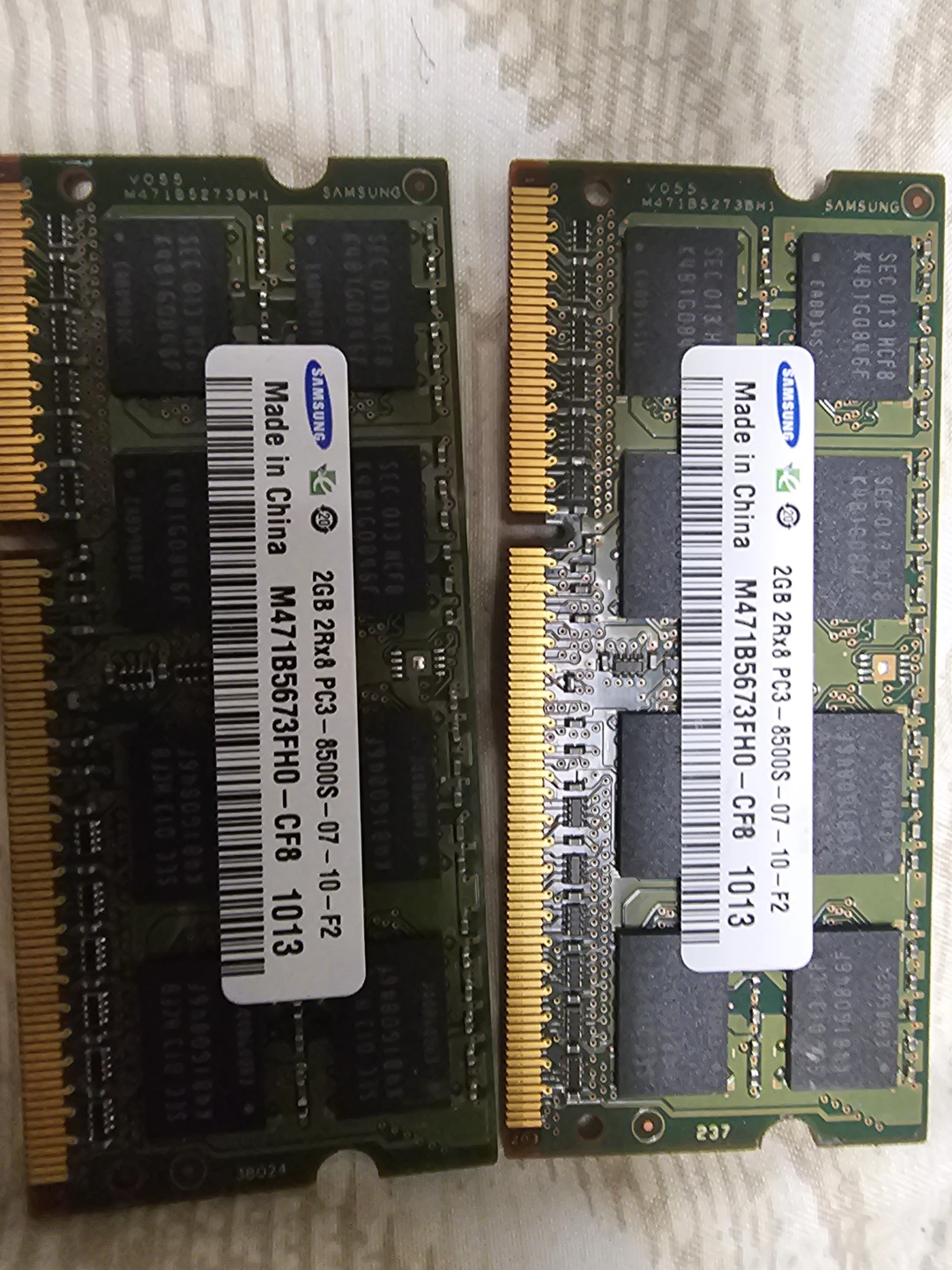 2 x 2GB Samsung DDR3 Laptop RAM