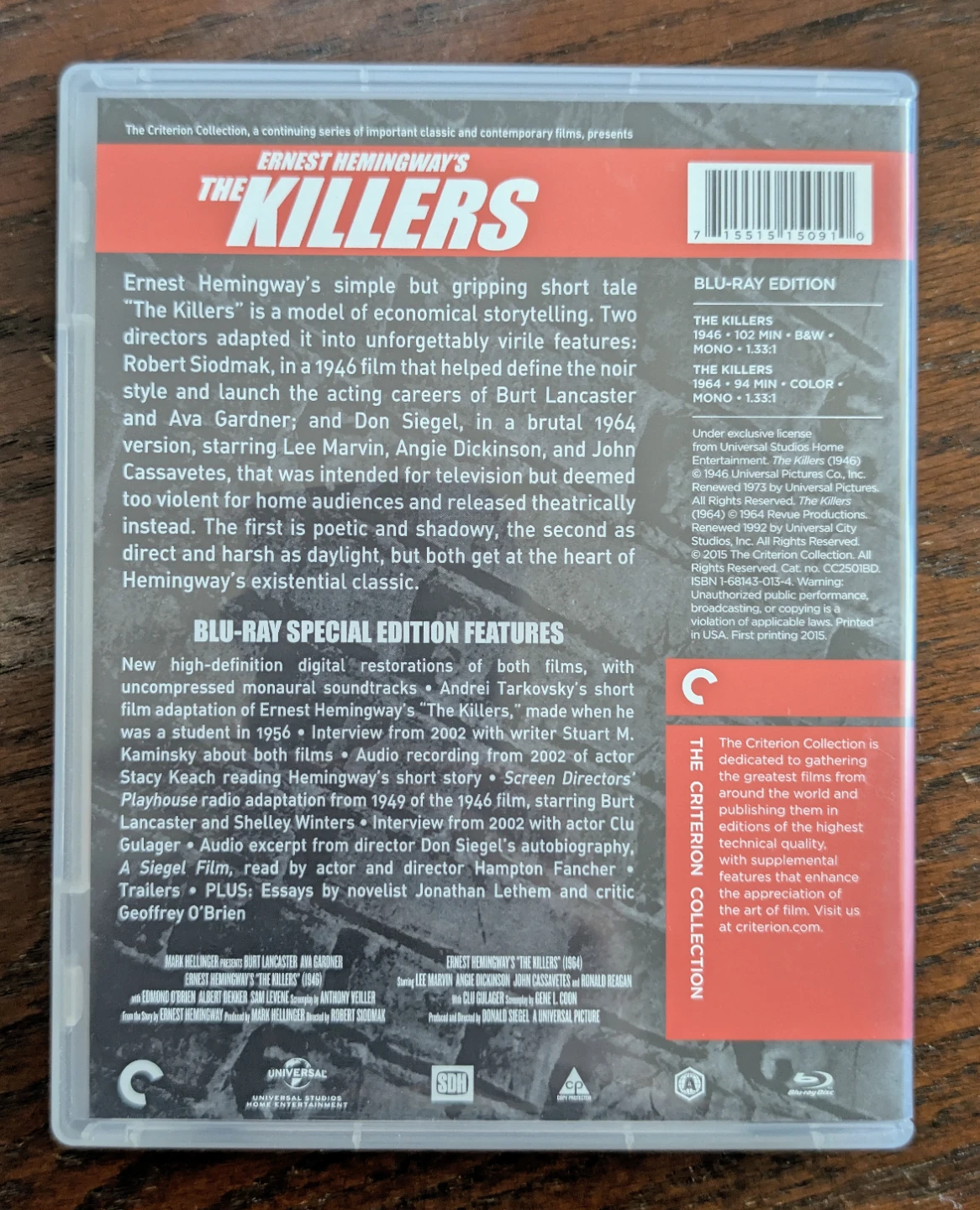 The Killers (1946/1964) Criterion Collection Blu-ray - photo 2