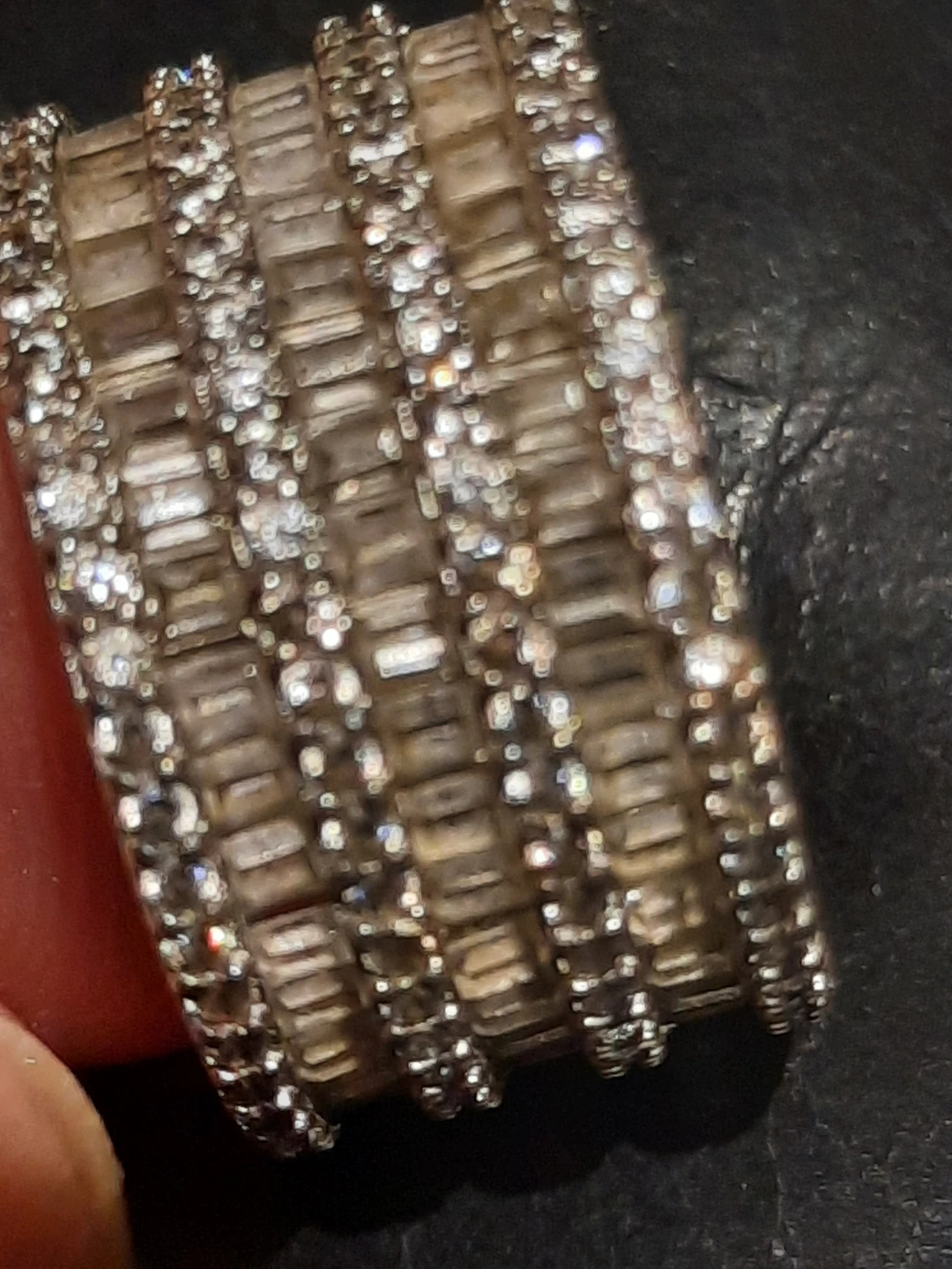 MASSIVELY WIDE Baguette Cut CZ Band Ring 6 - photo 5