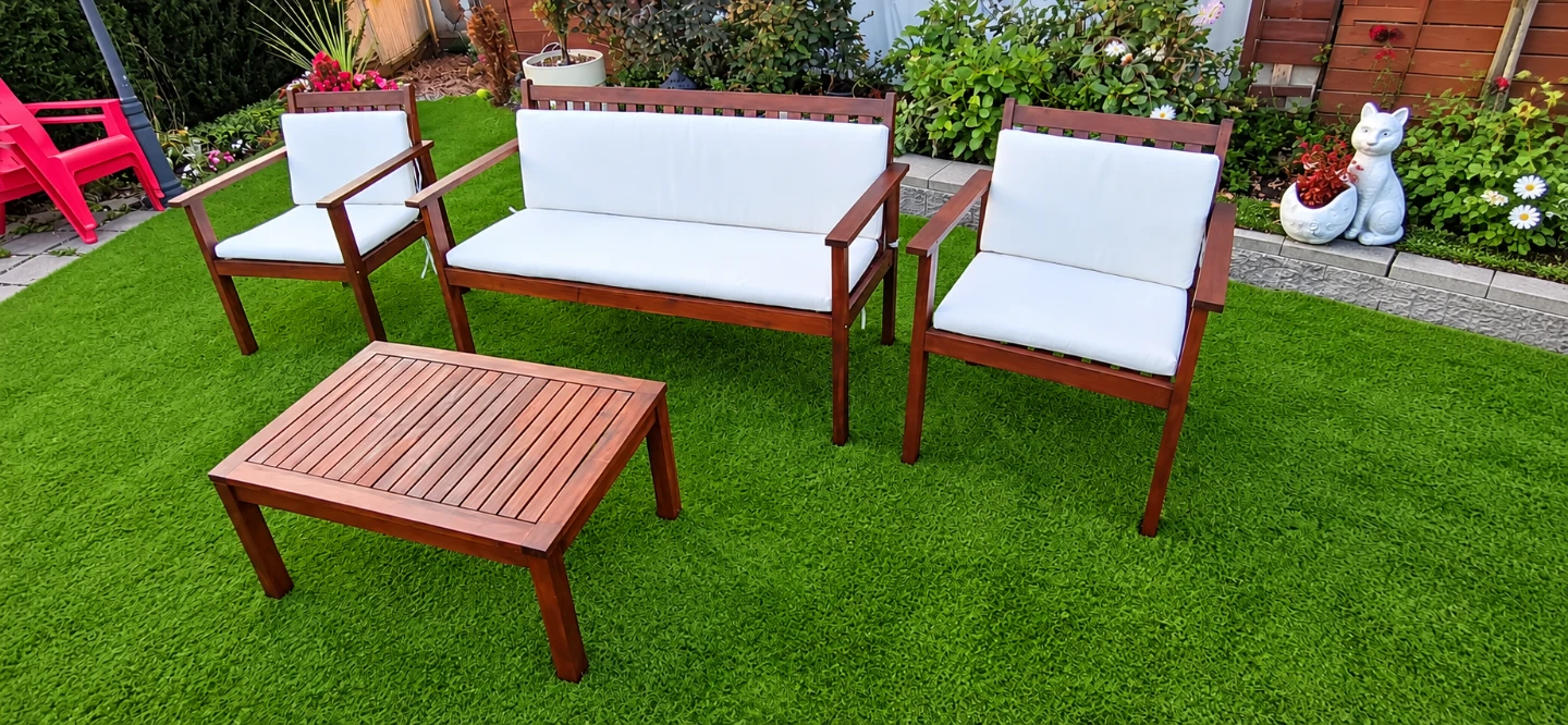 4-Piece Outdoor Wood Patio Set