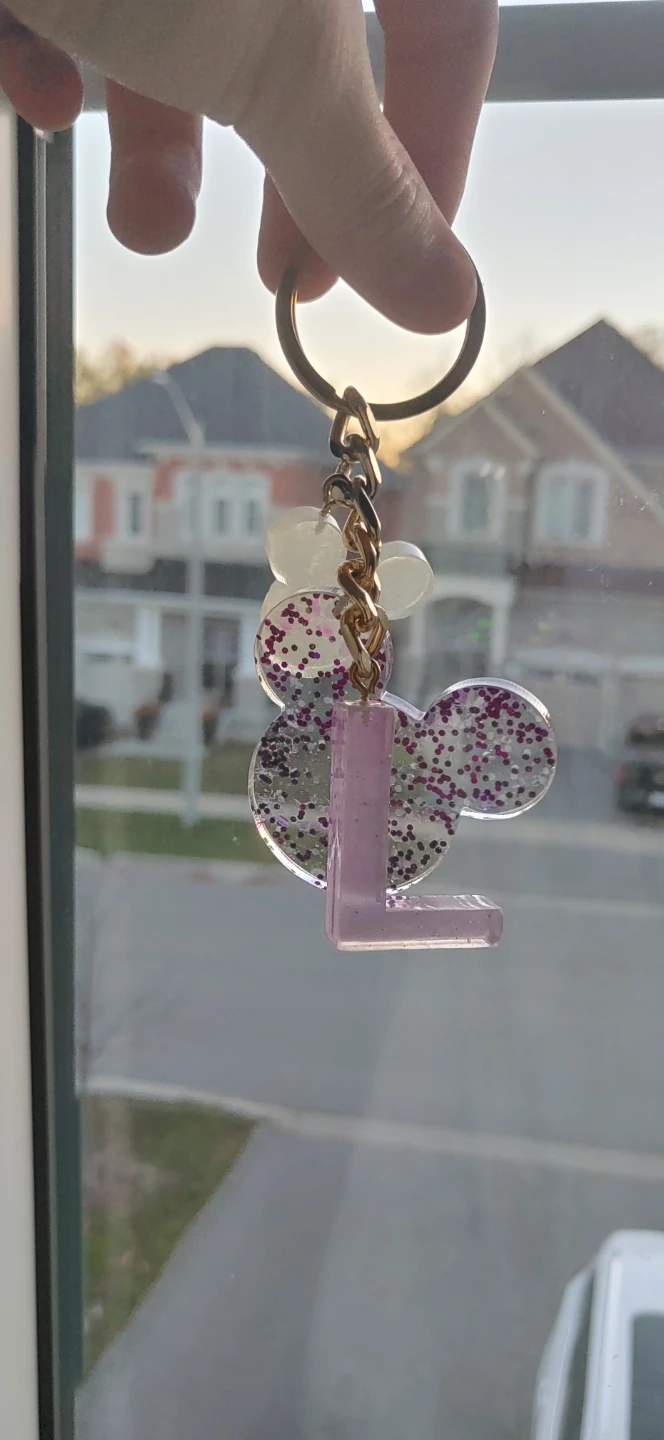 Disney themed letter L keychain