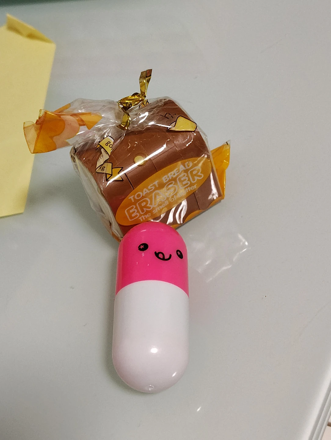 Toast Bread Eraser and Pill Pen Set