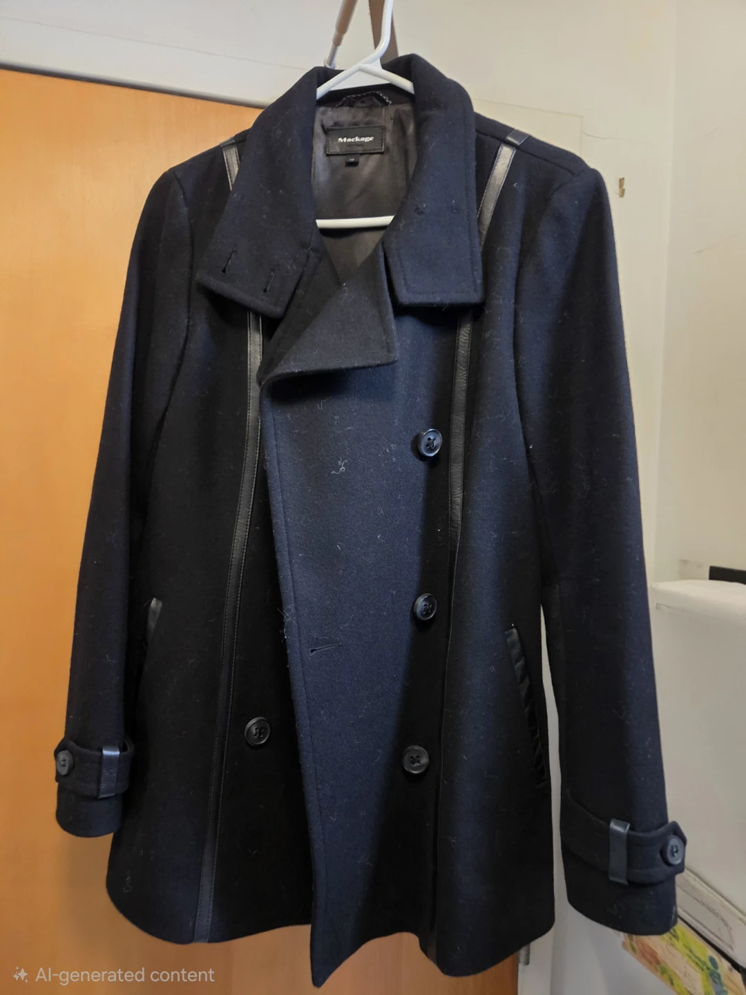 Mackage Black Wool Coat
