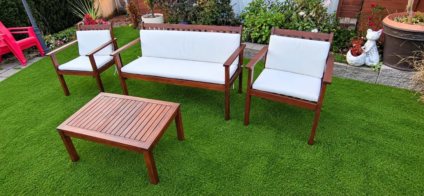 4-Piece Outdoor Wood Patio Set - photo 2