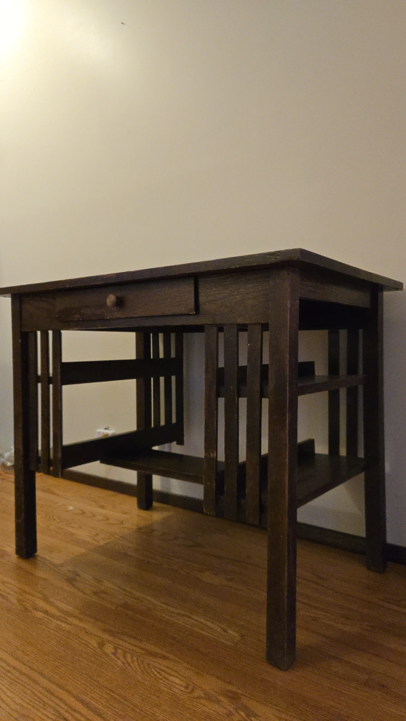 Mission-Style Wooden Desk - photo 4