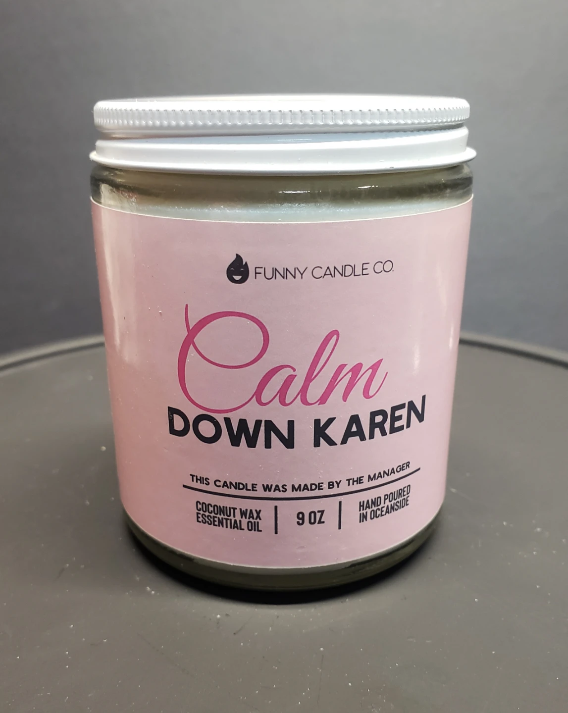 Funny Candles.  Calm Down Karen
