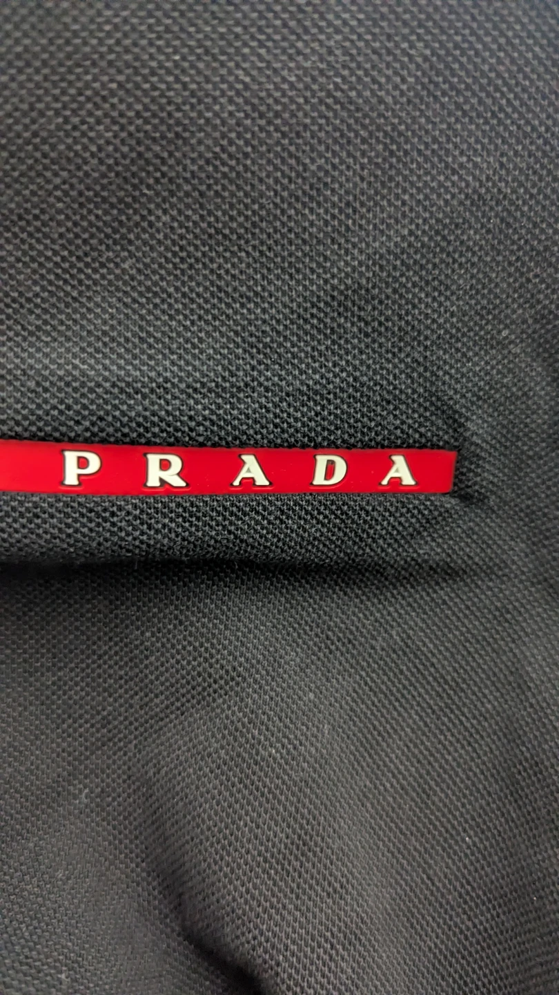 Prada Black Polo Shirt - Vintage - XXL but fits like XL - photo 2