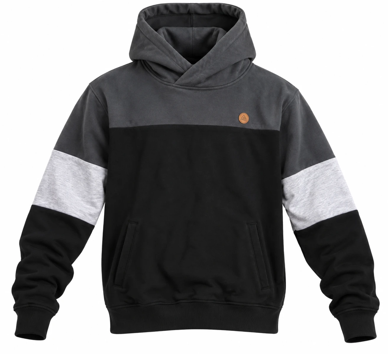 Indigo Colorblock Pullover Hoodie