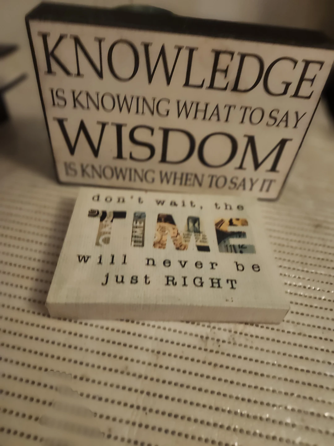 Set of Two Decorative Wall Signs
