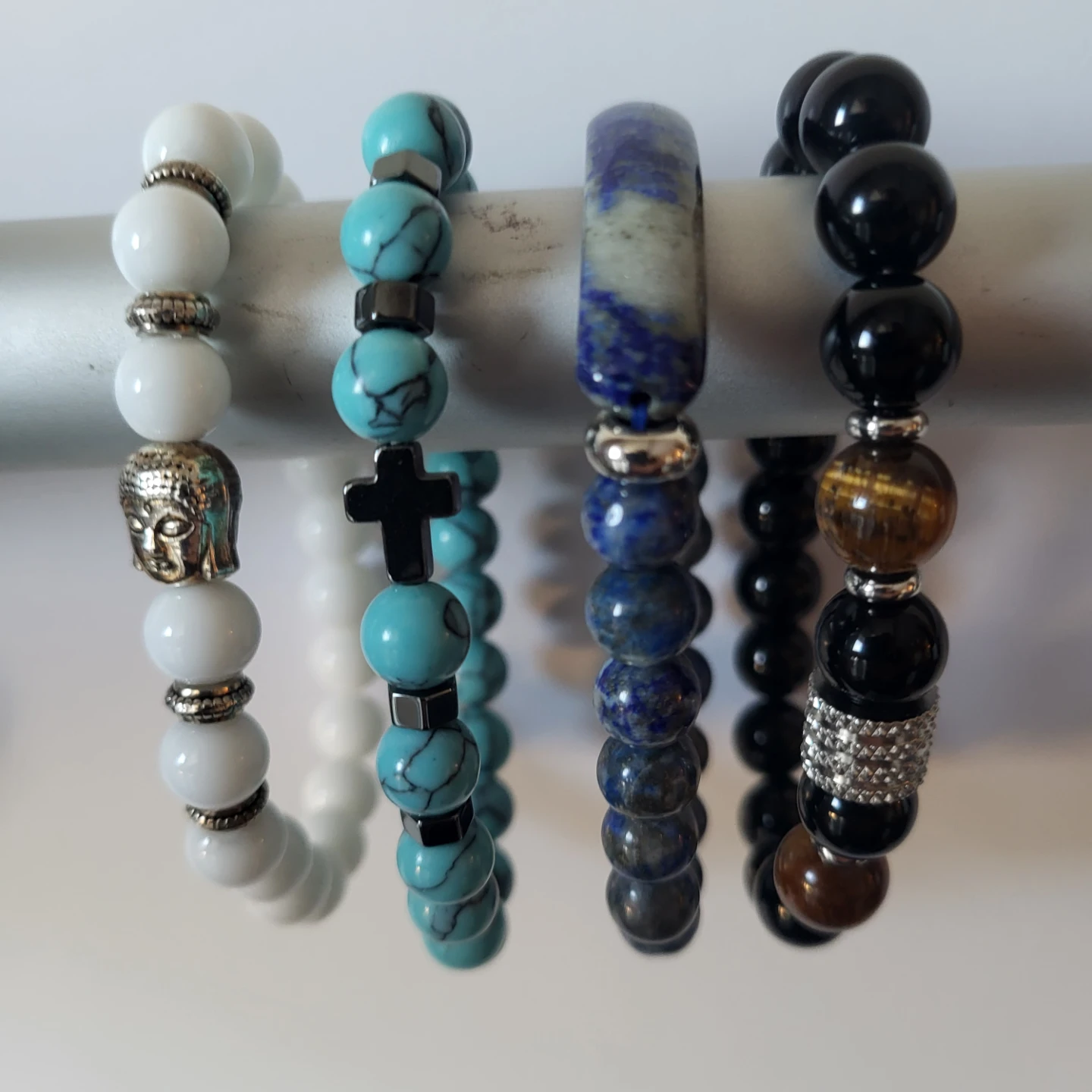 Assorted Men's Beaded and Chain Bracelets - photo 2