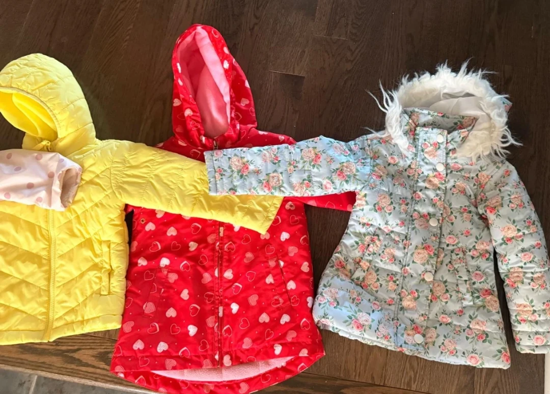 Set of four girls' jackets