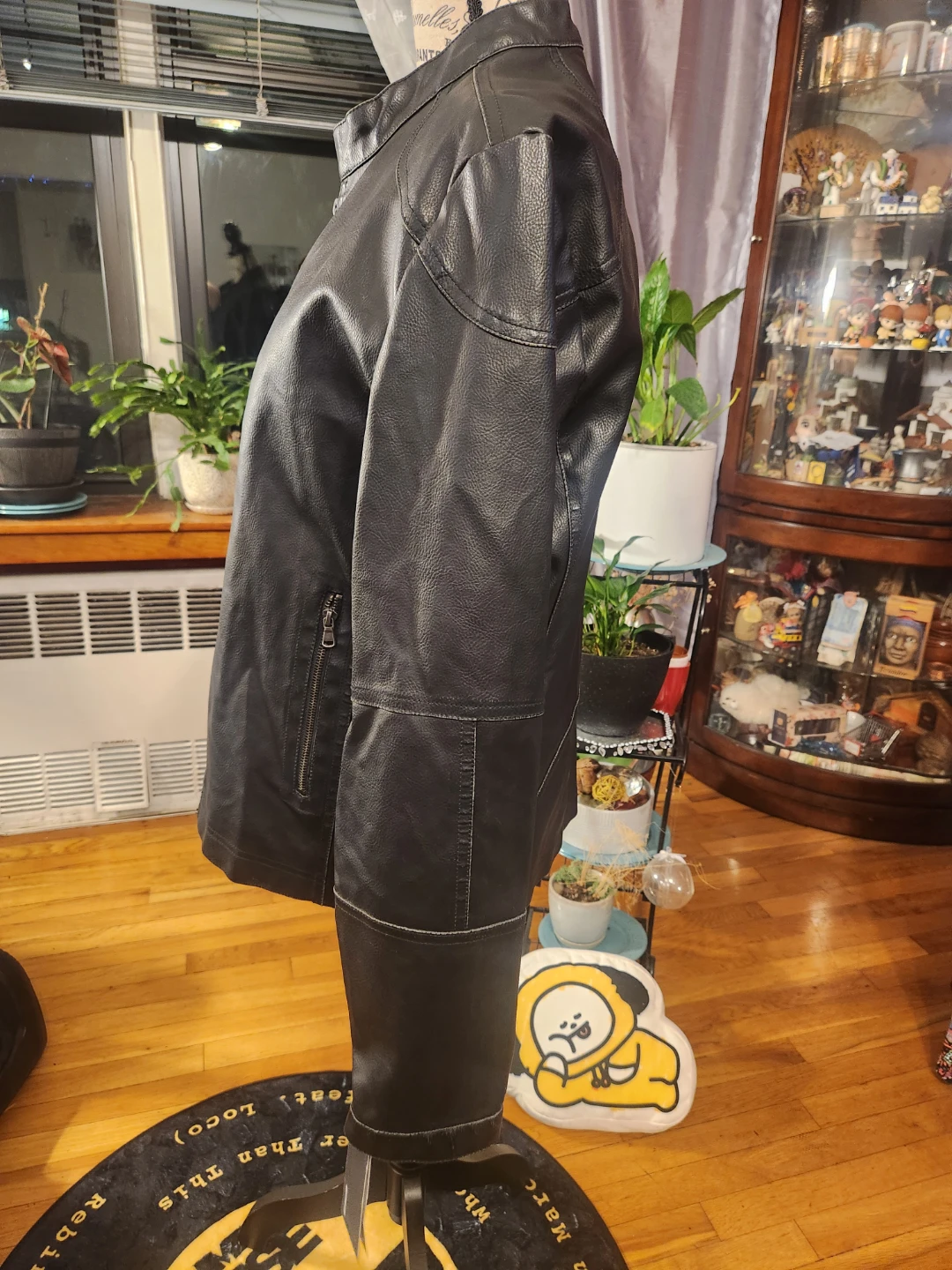 Kenneth Cole Reaction NWT Black Faux Leather Moto Racer Jacket - photo 3