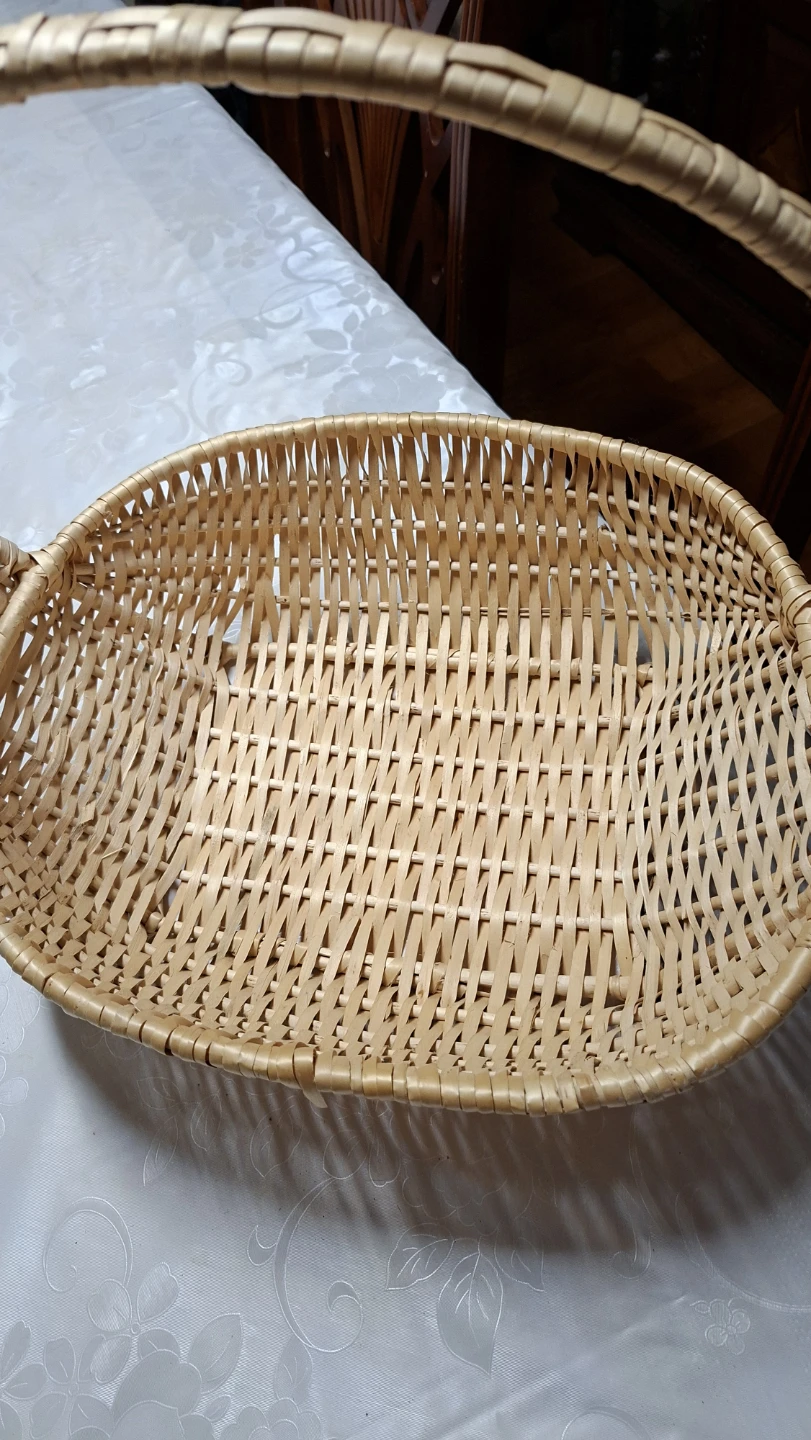 Woven Wicker Storage Basket with Handle - photo 2