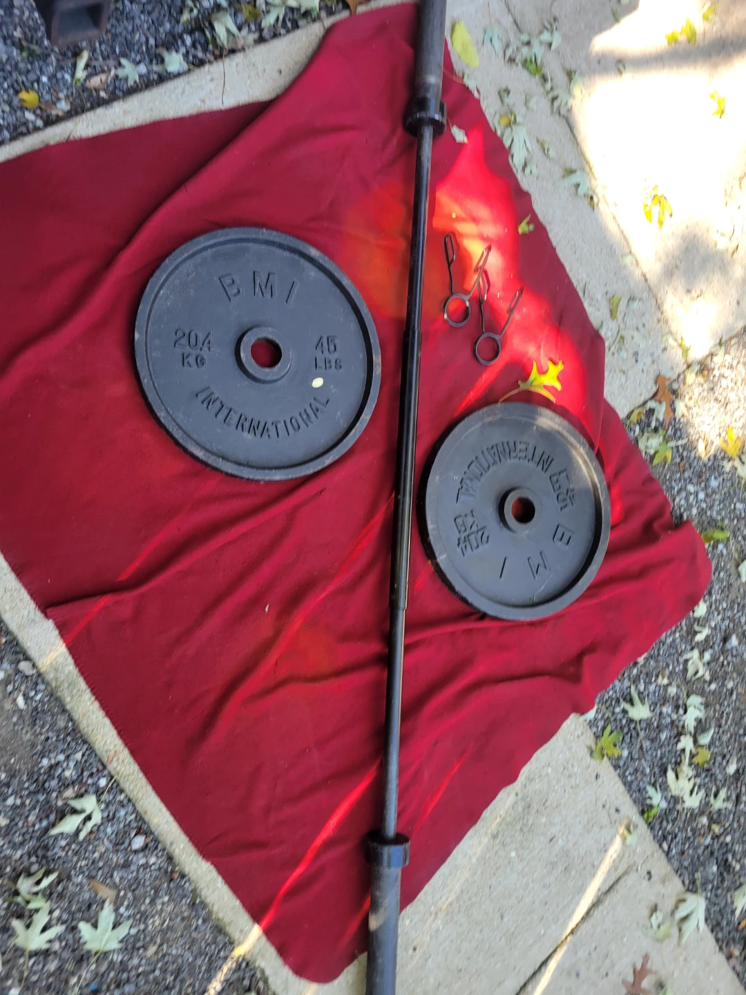 90LBs  2" HOLE.  STRAIGHT BAR WITH 2-45s