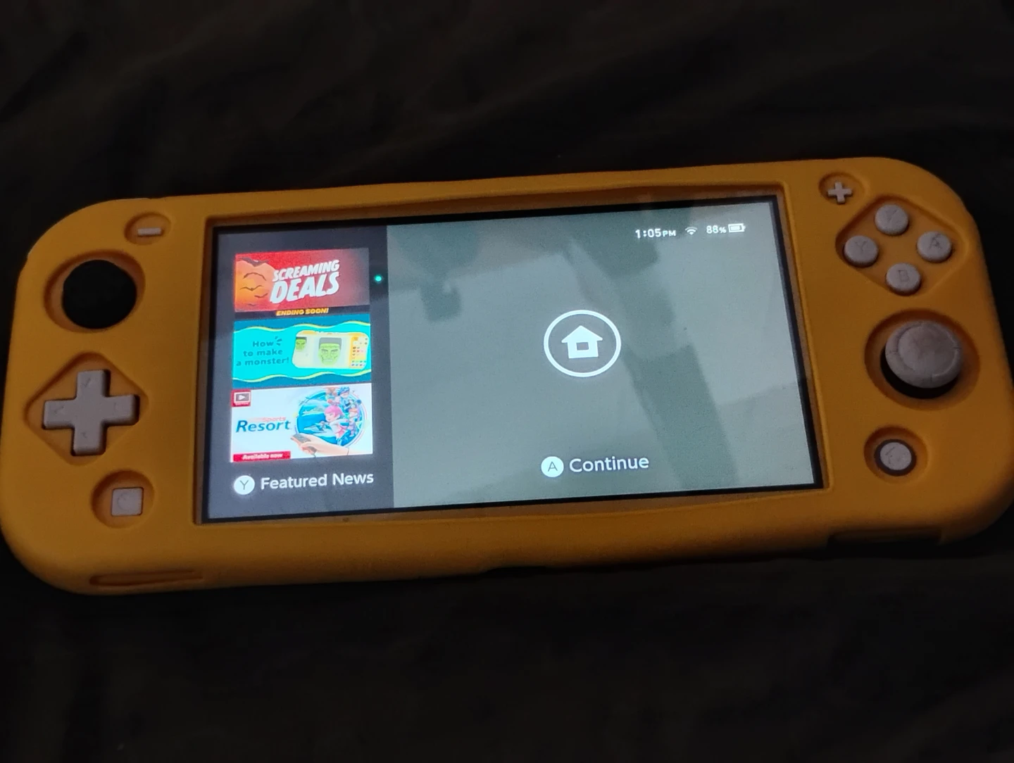 Yellow Nintendo Switch Lite