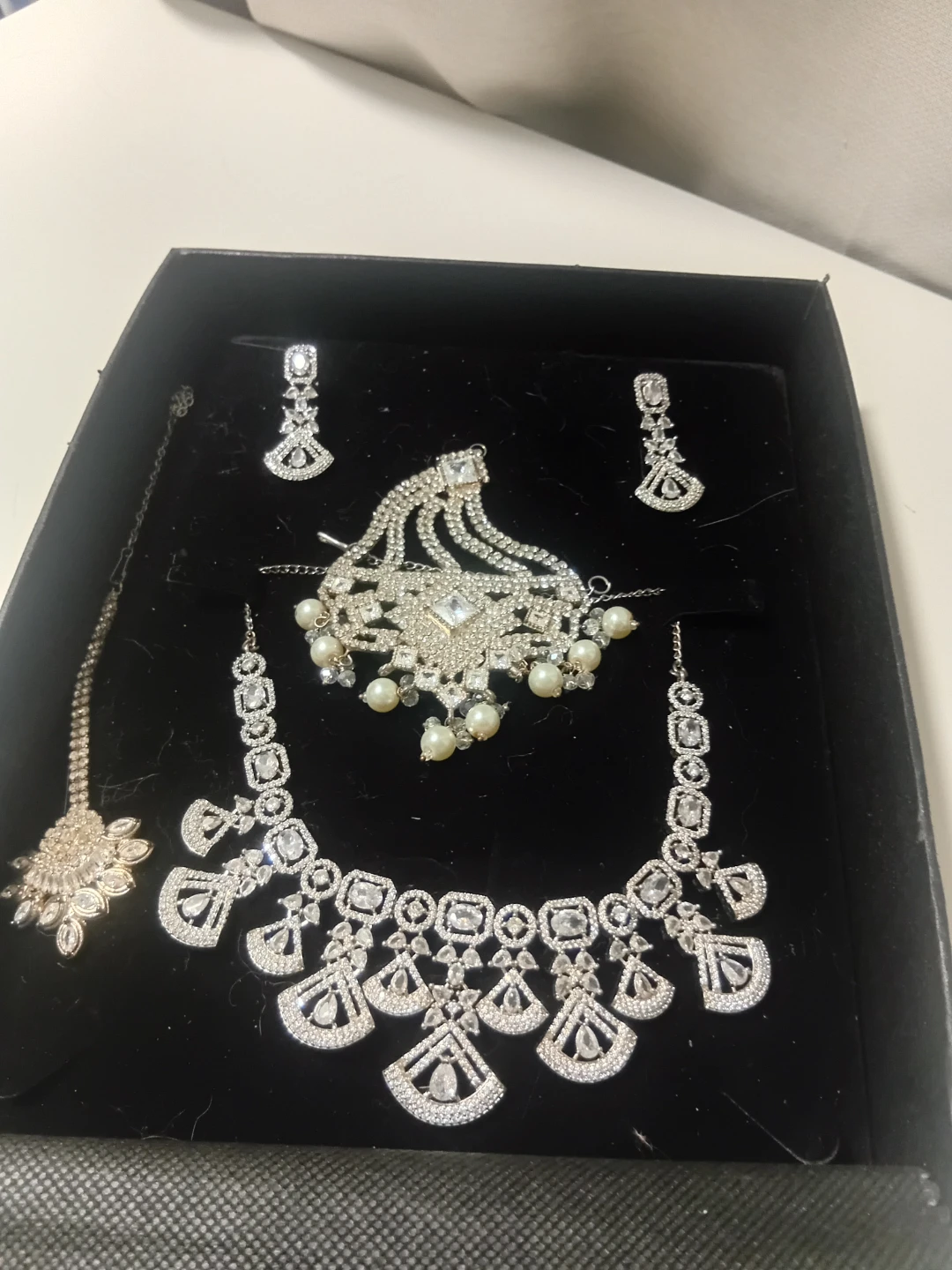 Silver-Tone Traditional Necklace Set