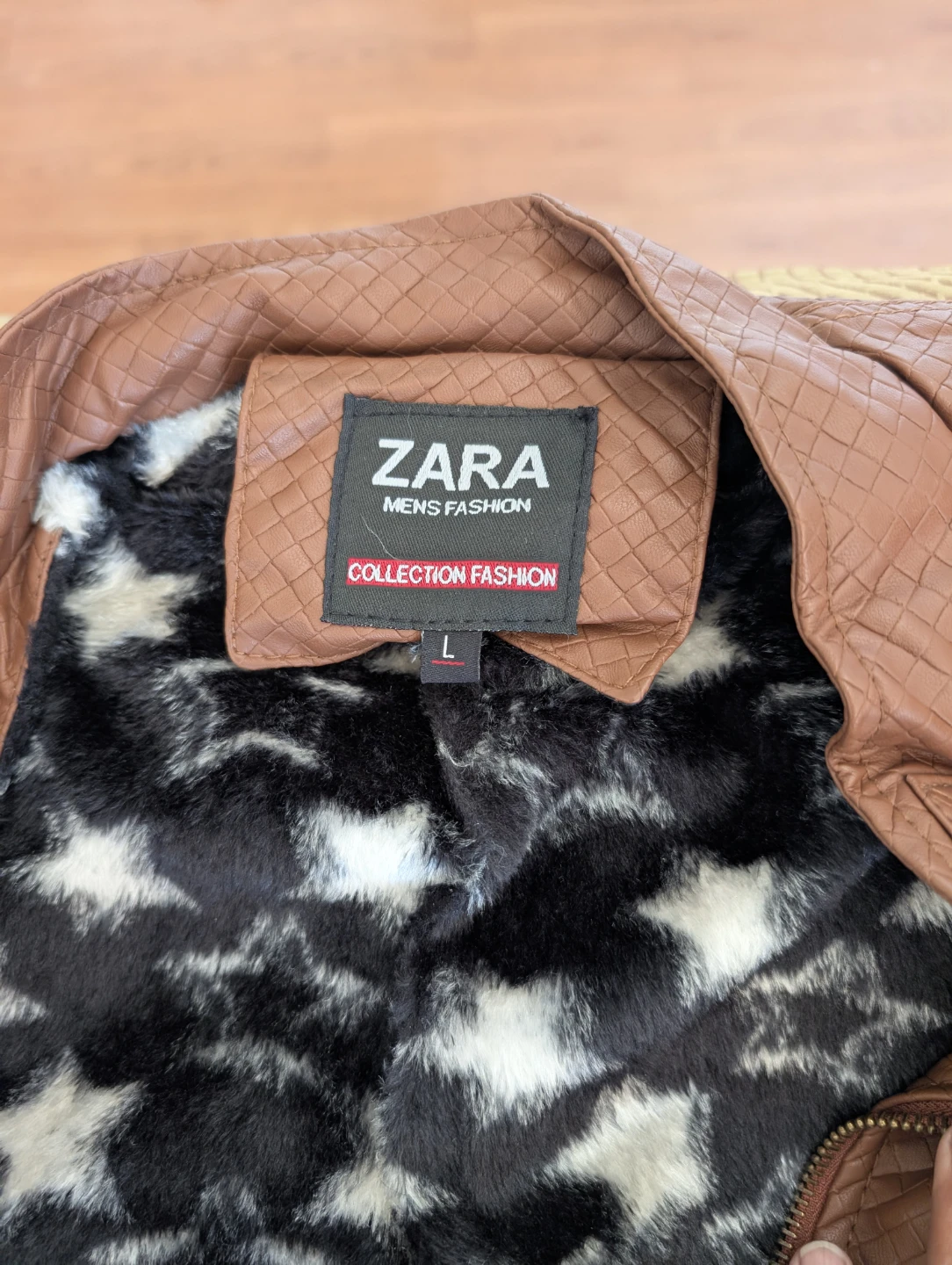 Zara Men's Genuine Leather Quilted Jacket - photo 5