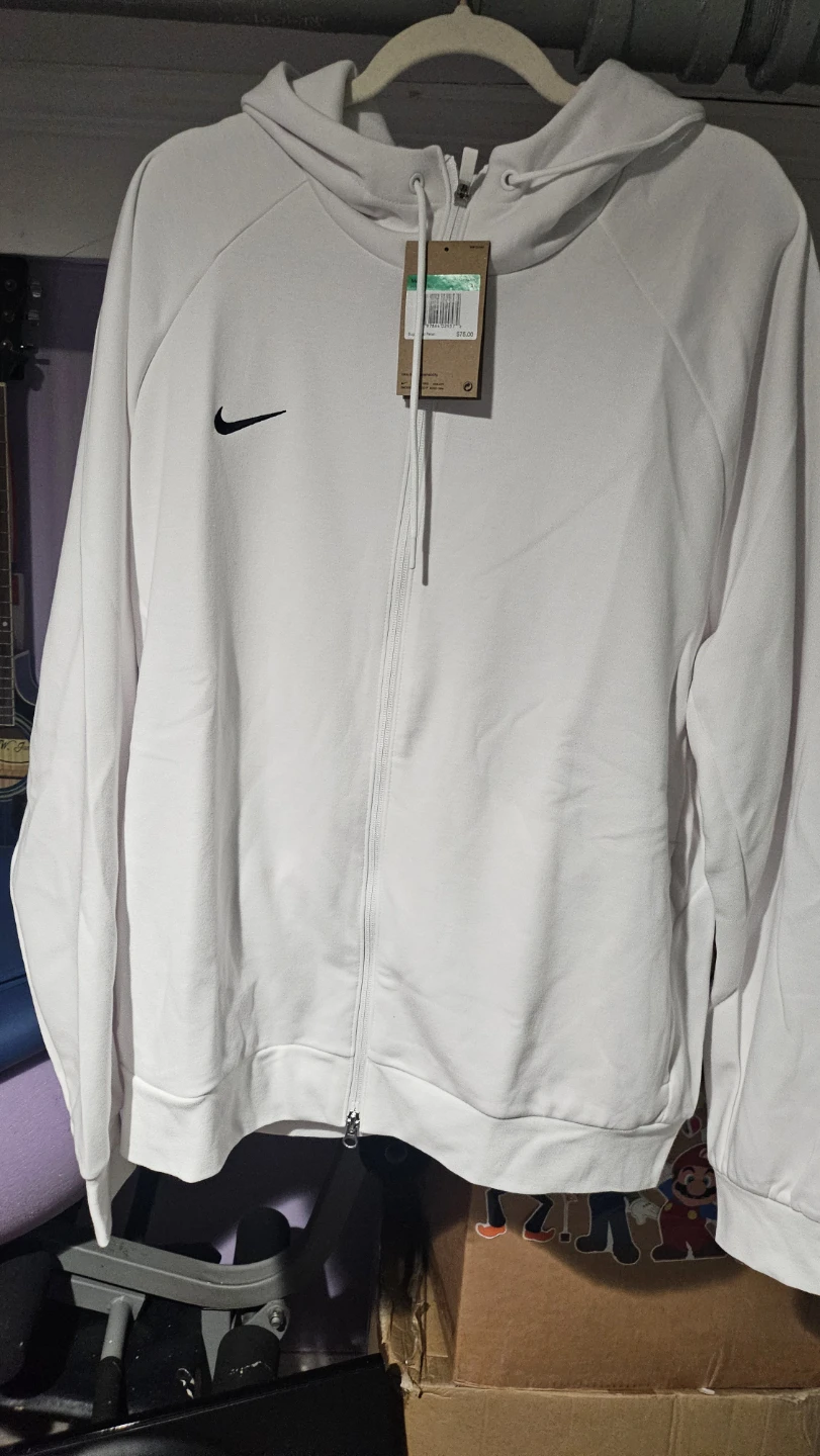 New Nike Dri-FIT Full-Zip Hoodie White