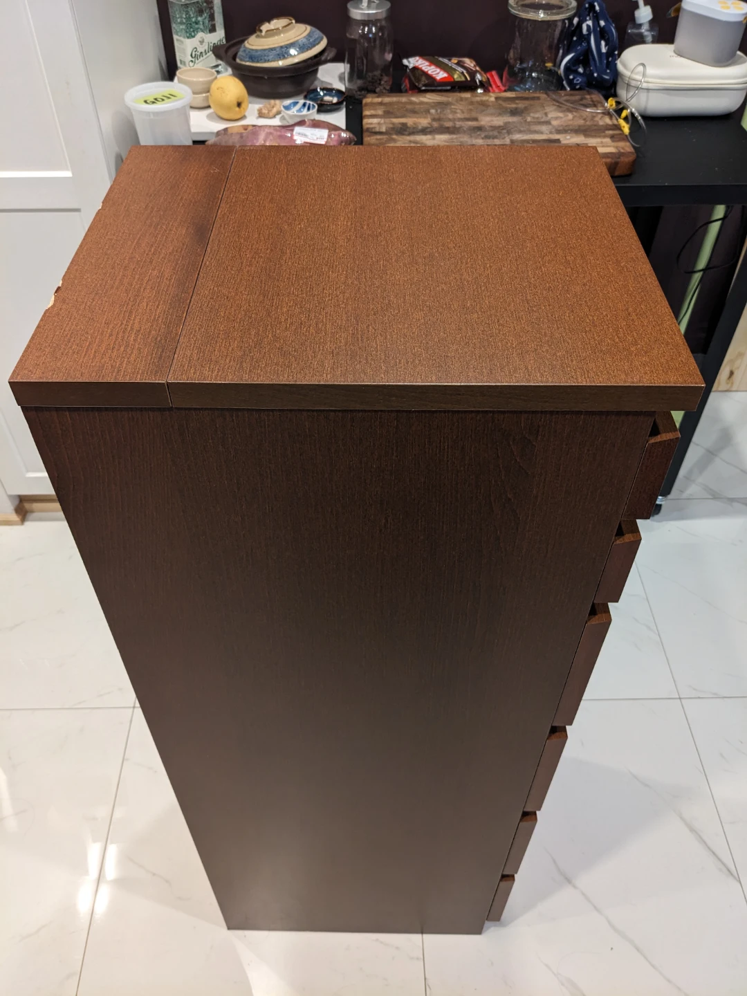 Dark Brown Ikea Malm Vanity Dresser - photo 3