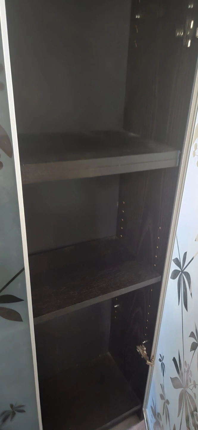 Tall Floral Pattern Storage Cabinet