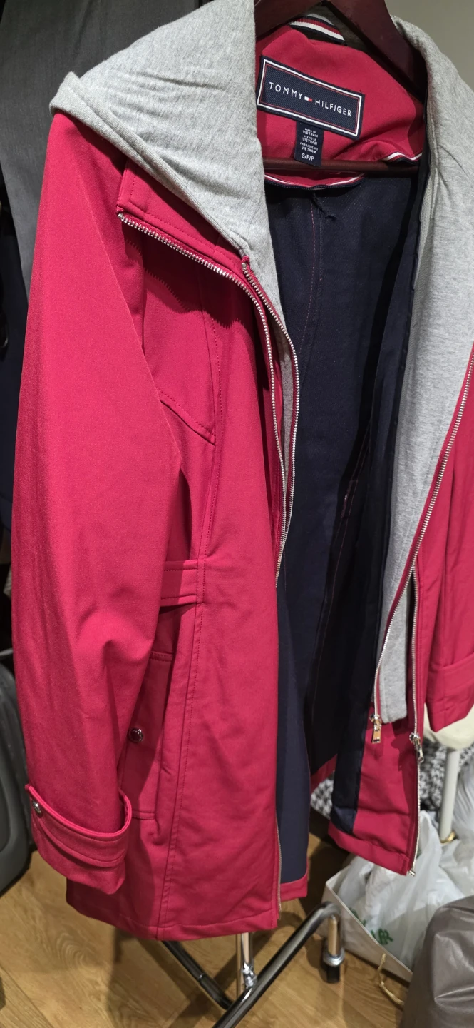 Tommy hilfiger red rain coat  size S - photo 2