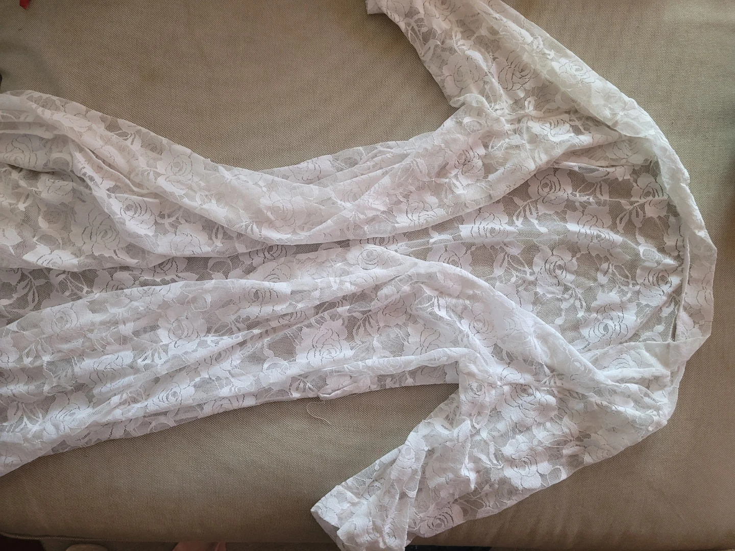 White lace shrug