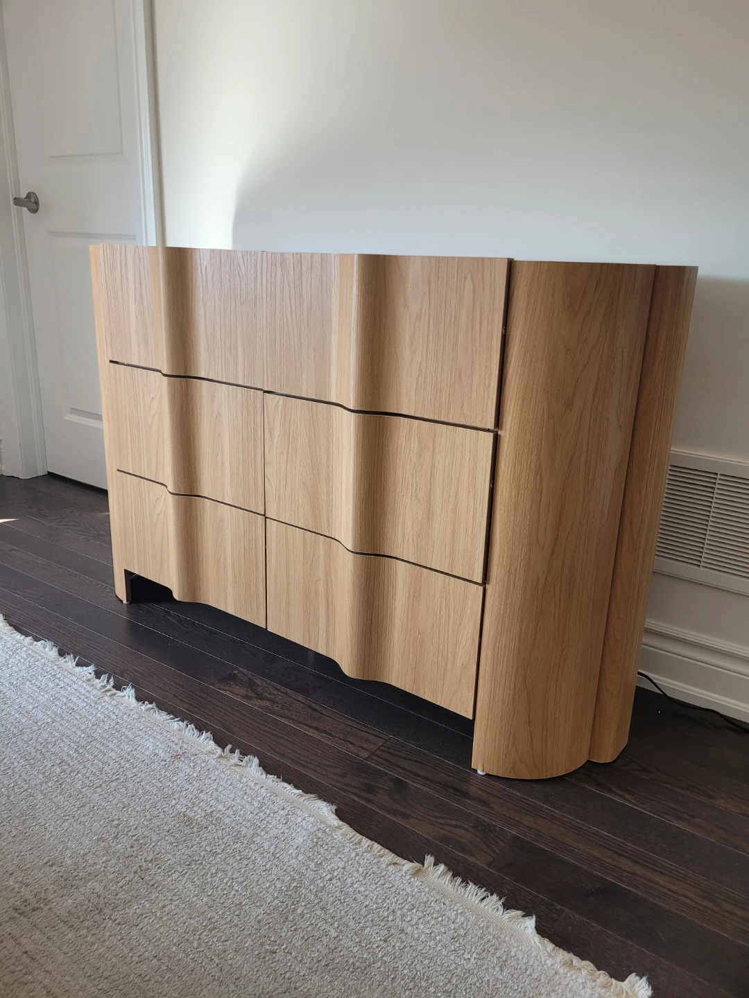 Modern Wavy Oak Dresser