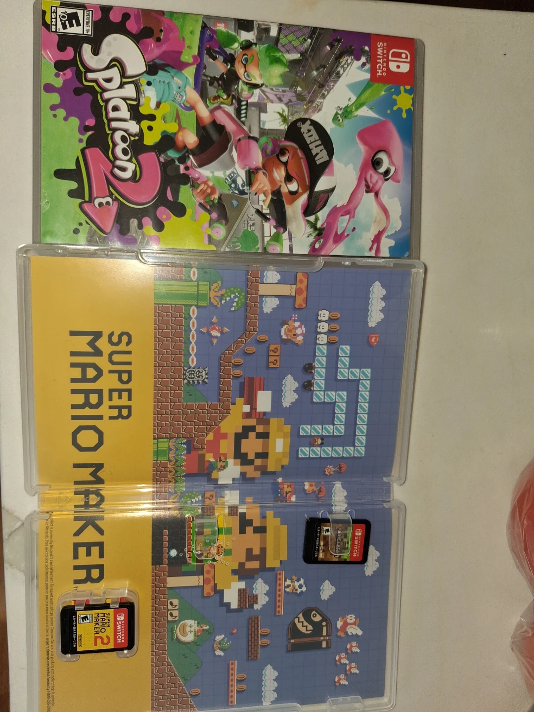 Mario maker 2, minecraft ,splatoon 2