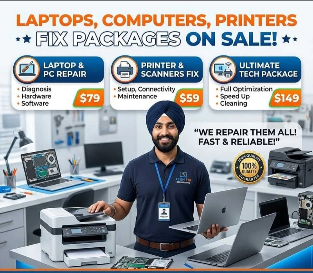 Laptop, computer & Printer Fix