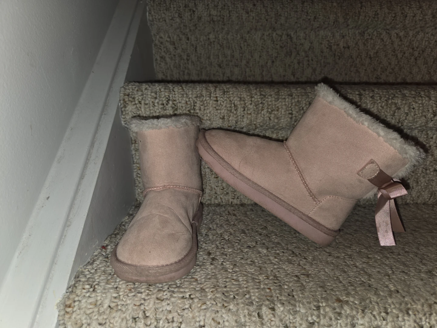 Pink Children's Winter Boots with Bow size 11