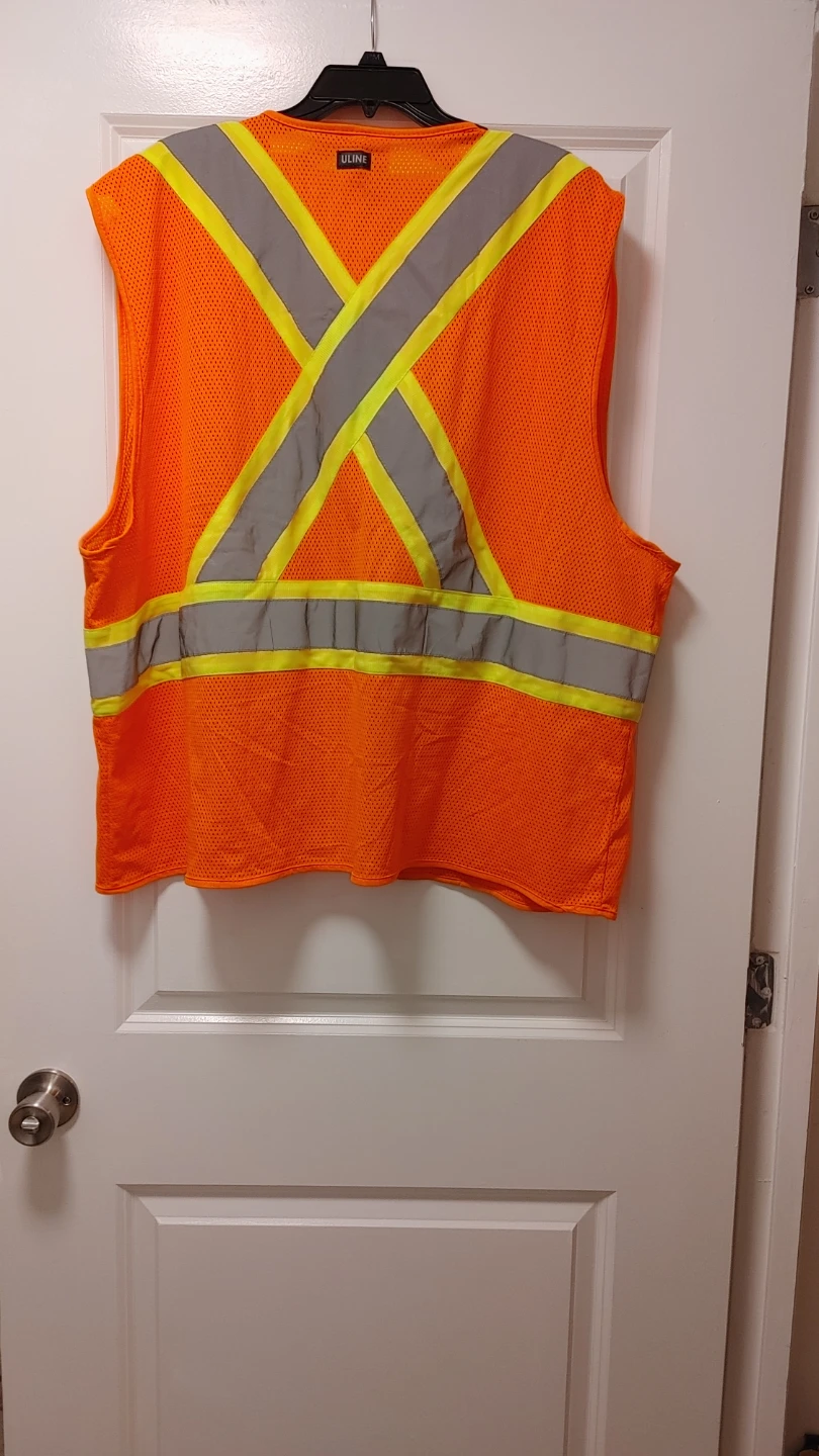 Uline Fluorescent Orange Safety Vest 2X/3X - photo 5