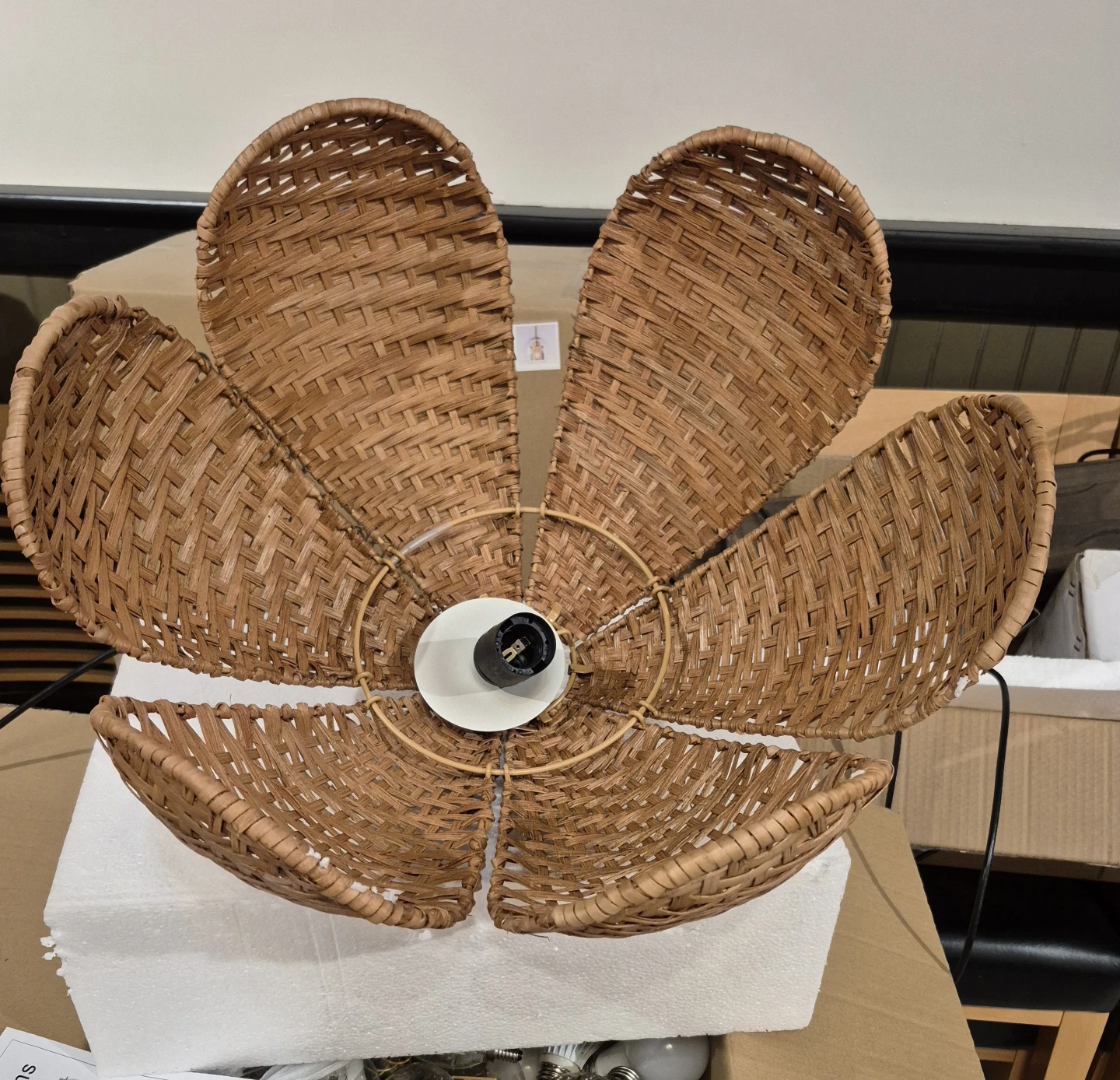 5 SANDKORN Pendant lamp shade, handmade/rattan, 45 cm (17 3/4 ") - photo 4
