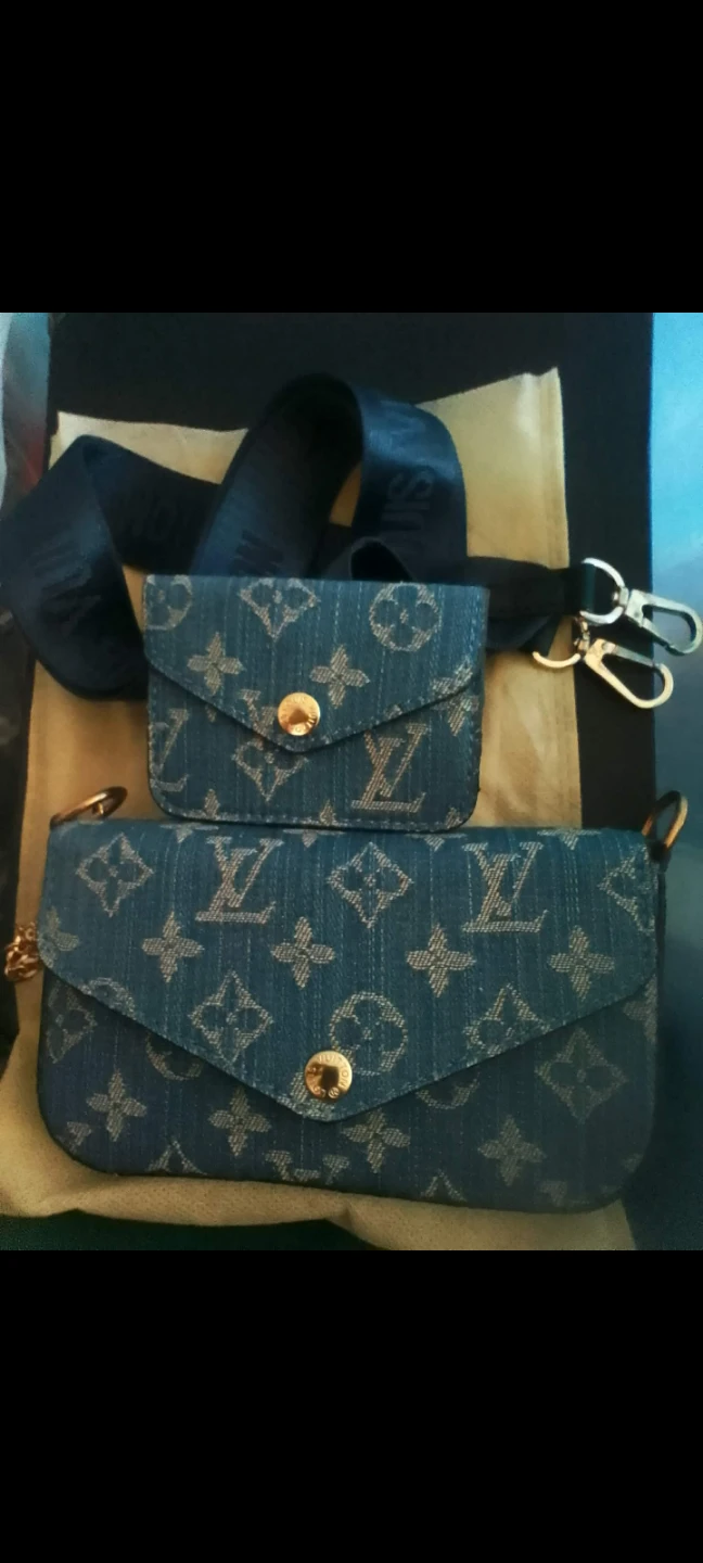 Louis Vuitton inspired Denim Monogram Multi Pochette Accessoires