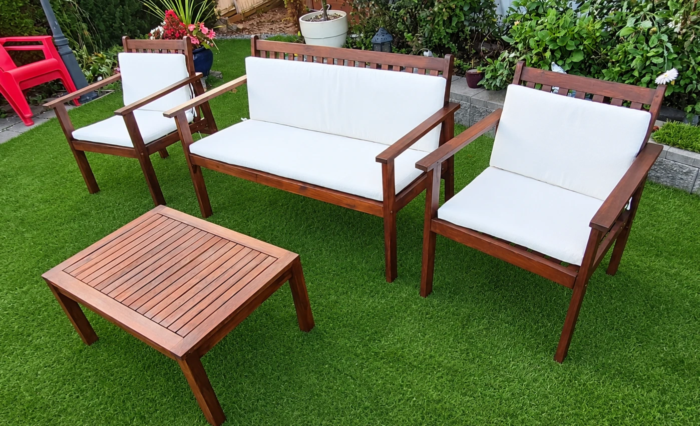 4-Piece Outdoor Wood Patio Set - photo 5